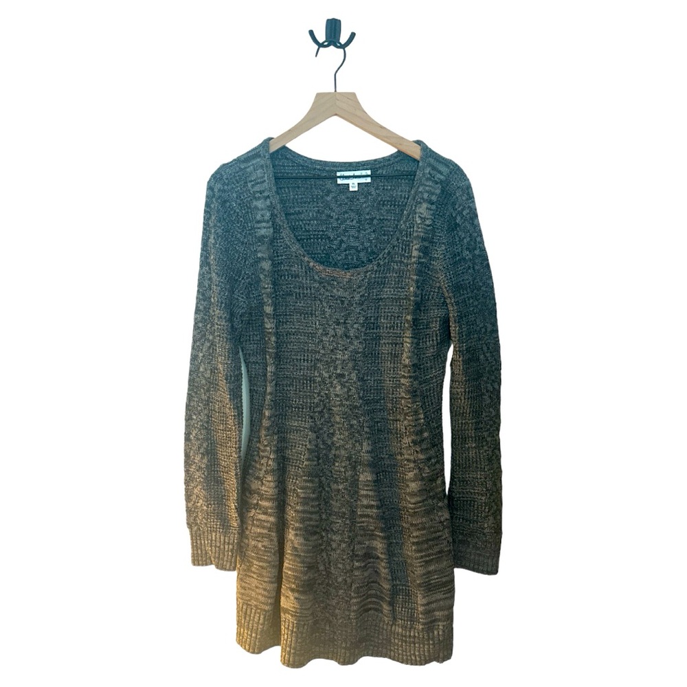 Cloud‎ Chaser Knit Sweater Dress Long Sleeve Cable Knit Gray XL